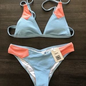 Cupshe Sweet Macaron Triangle Bikini (never worn)